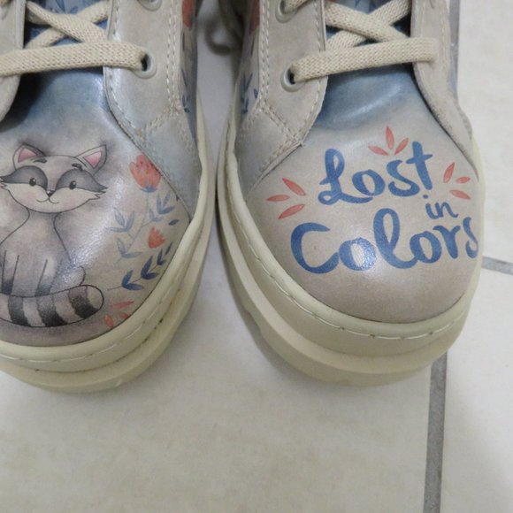 DOGO Lost in Colors Nature Print Lace Up Vegan Leather Adriana Combat Boots… - Picture 4 of 16